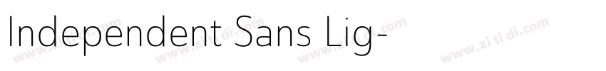 Independent Sans Lig字体转换